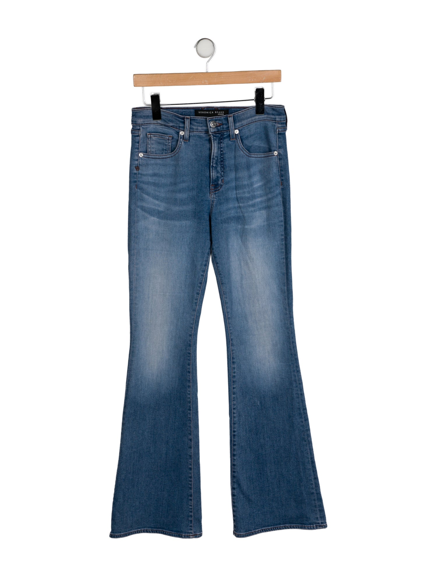 Veronica Beard Mid-Rise Wide Leg Jeans