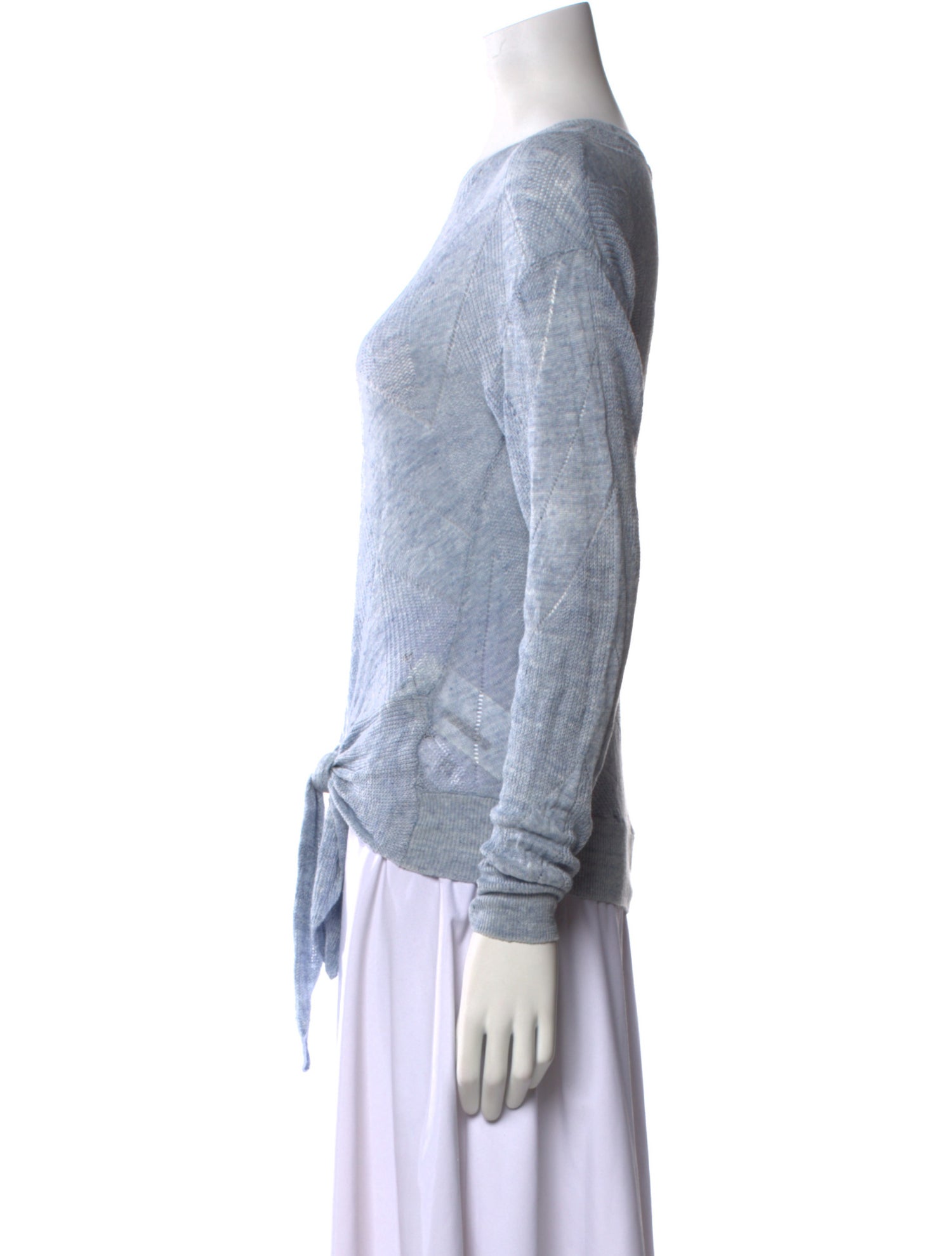 Veronica Beard Linen Scoop Neck Sweatshirt