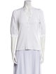 Veronica Beard V-Neck Three-Quarter Sleeve Polo
