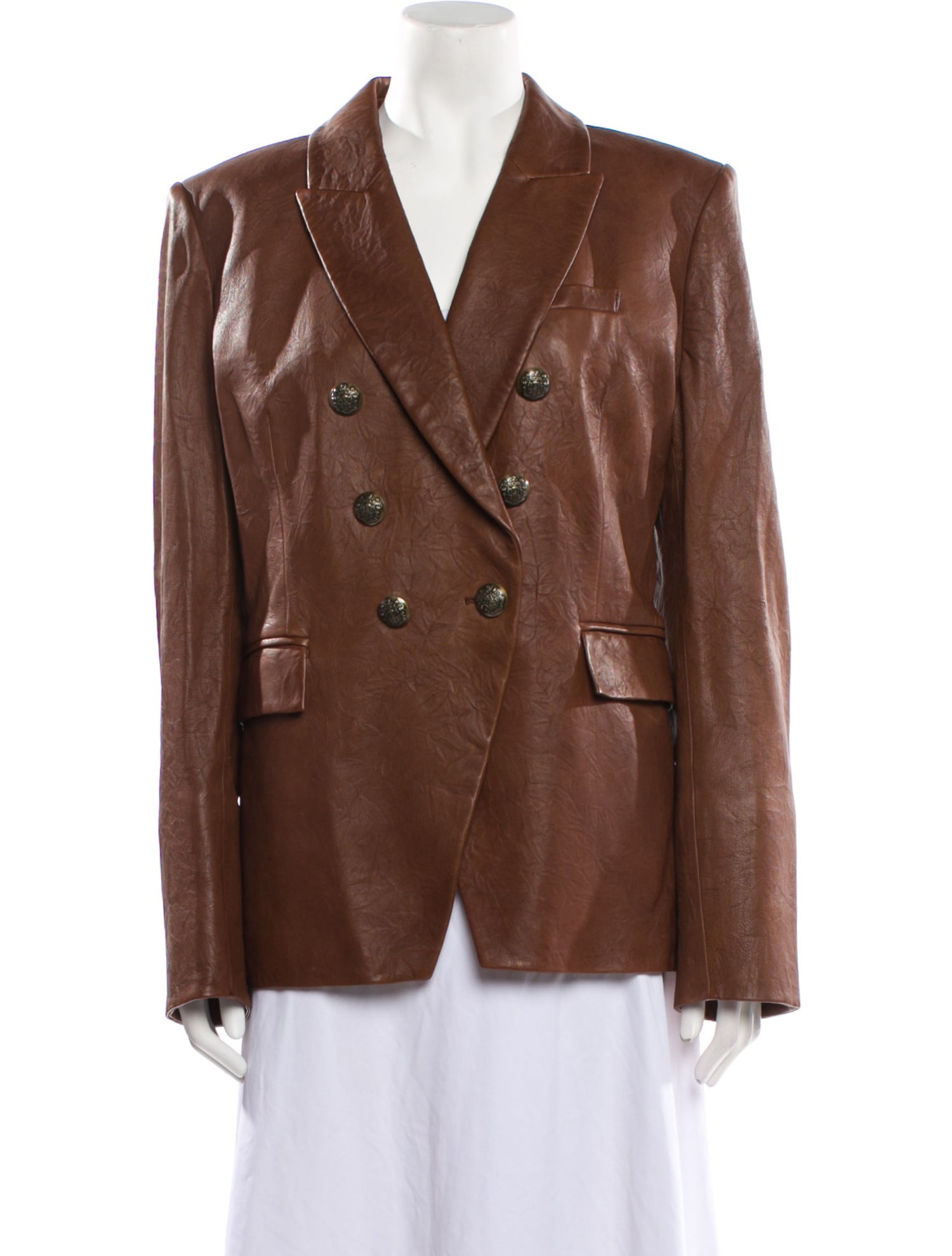 Veronica Beard Lamb Leather Blazer