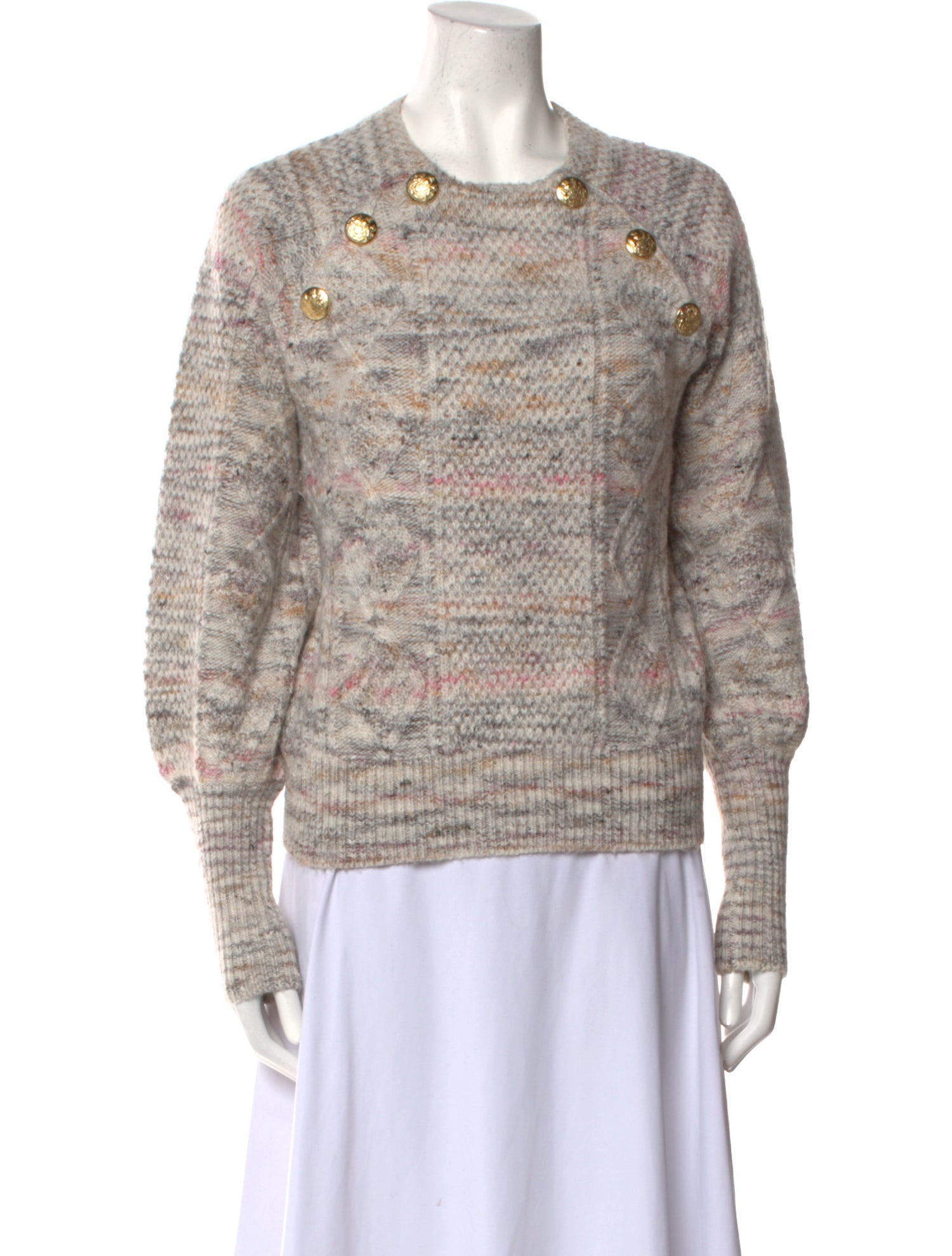 Veronica Beard Printed Crew Neck Sweater