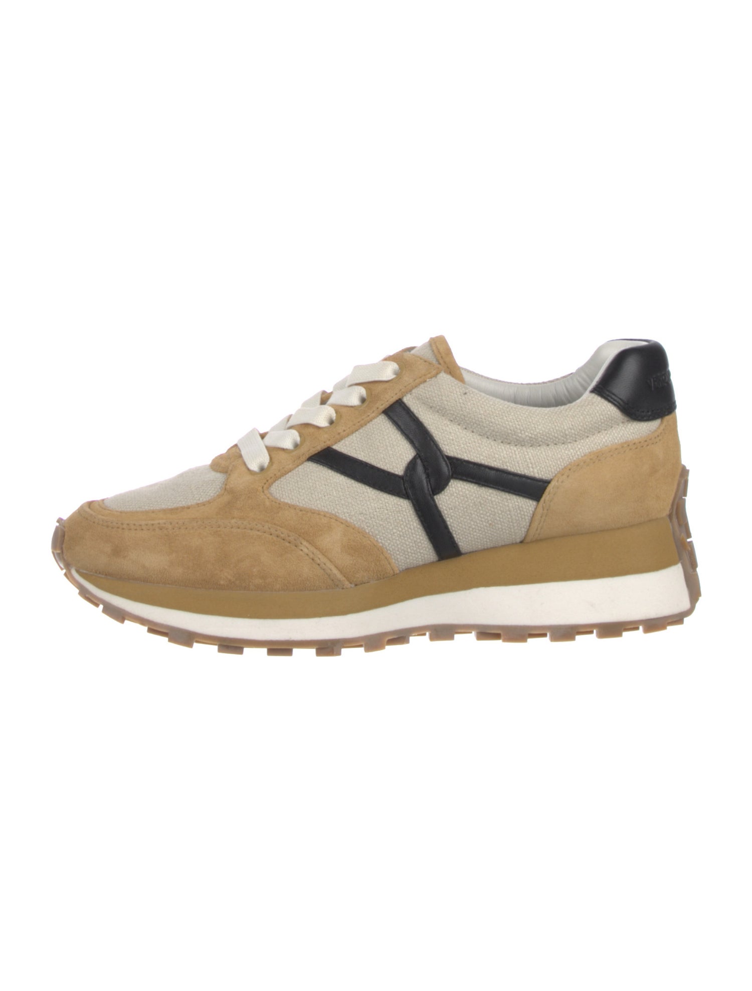 Veronica Beard Suede Colorblock Pattern Sneakers