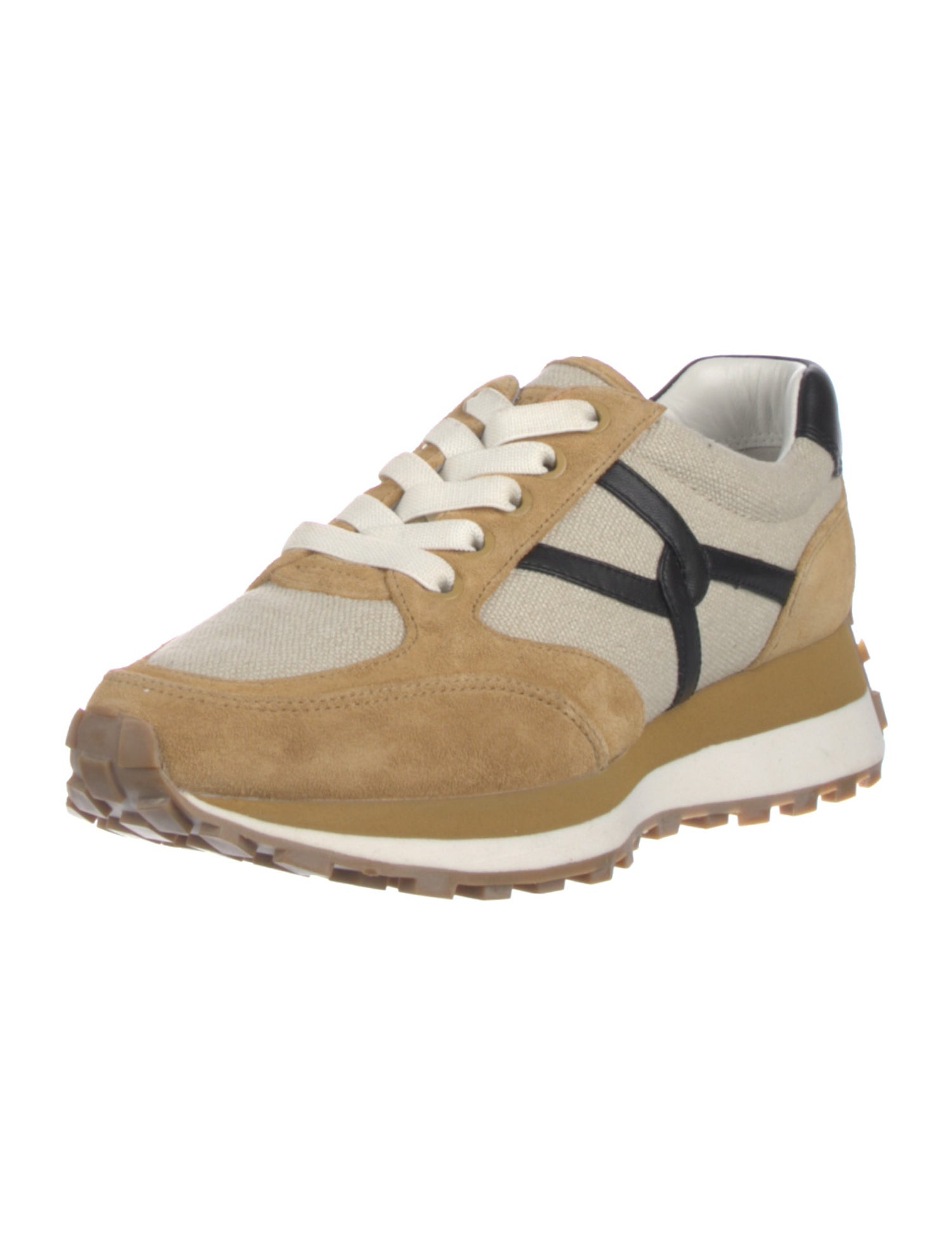 Veronica Beard Suede Colorblock Pattern Sneakers