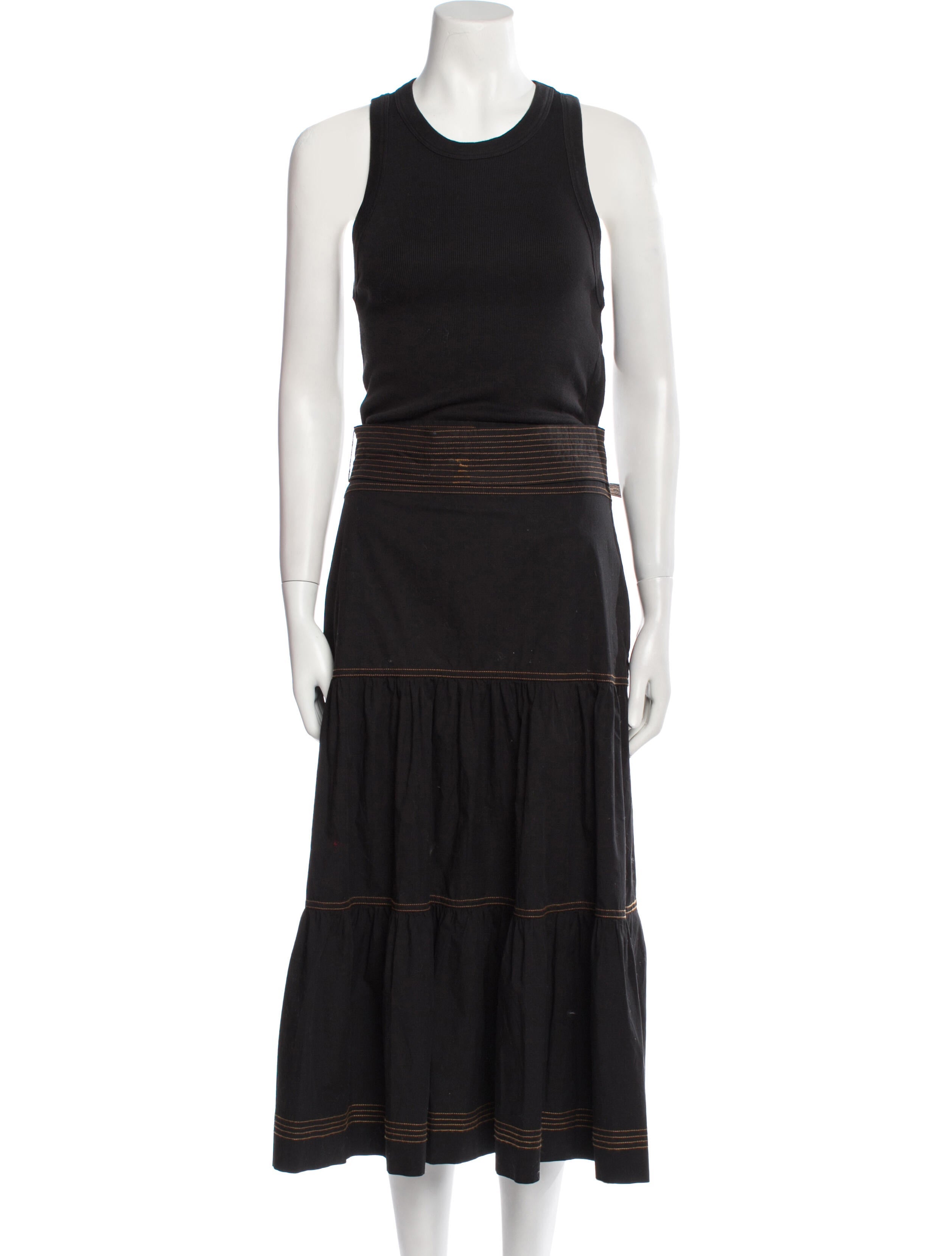 Veronica Beard Crew Neck Midi Length Dress