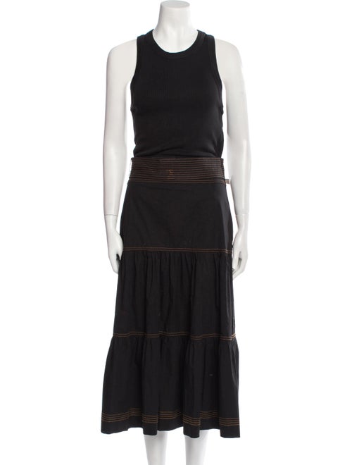 Veronica Beard Crew Neck Midi Length Dress