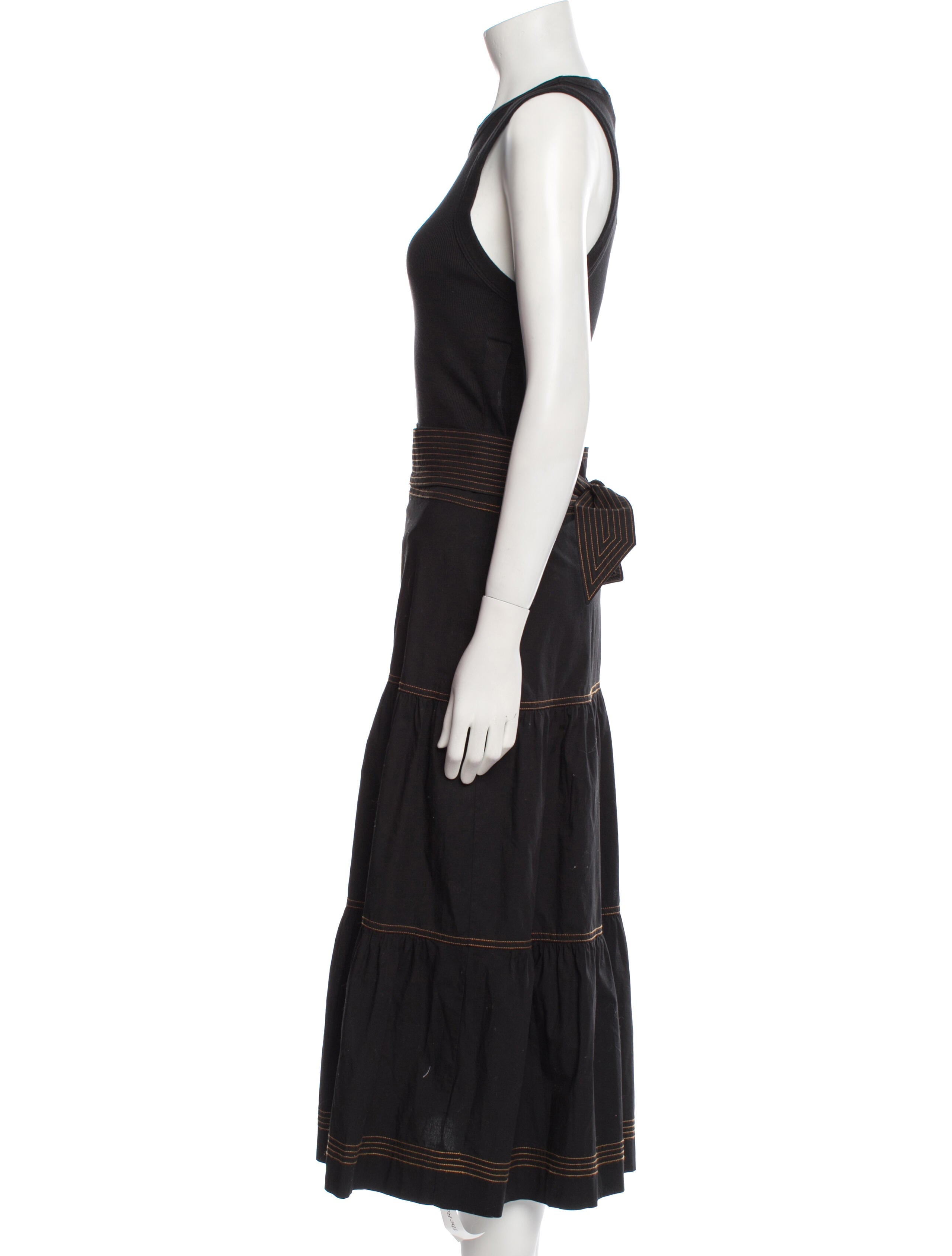 Veronica Beard Crew Neck Midi Length Dress