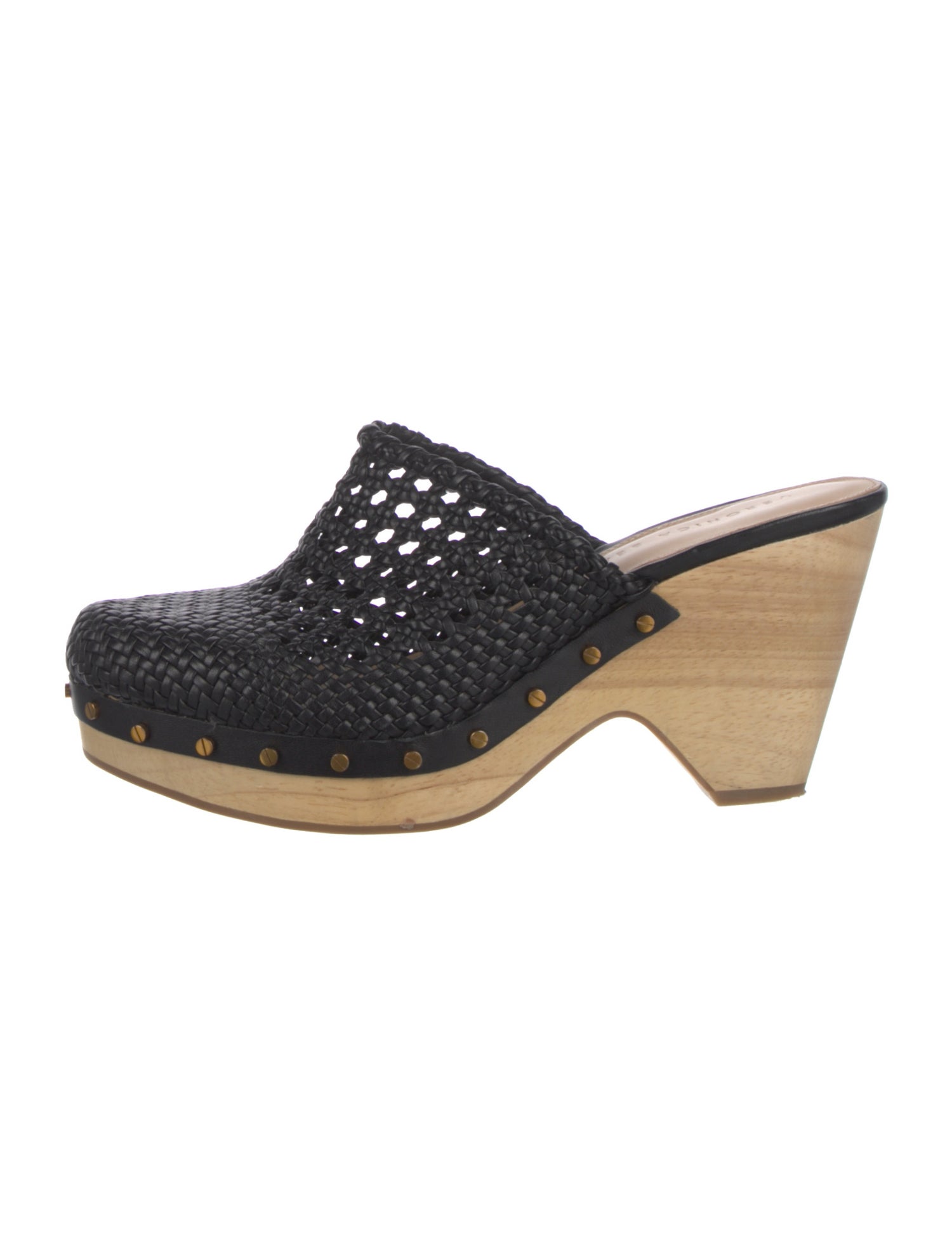 Veronica Beard Leather Braided Accents Mules