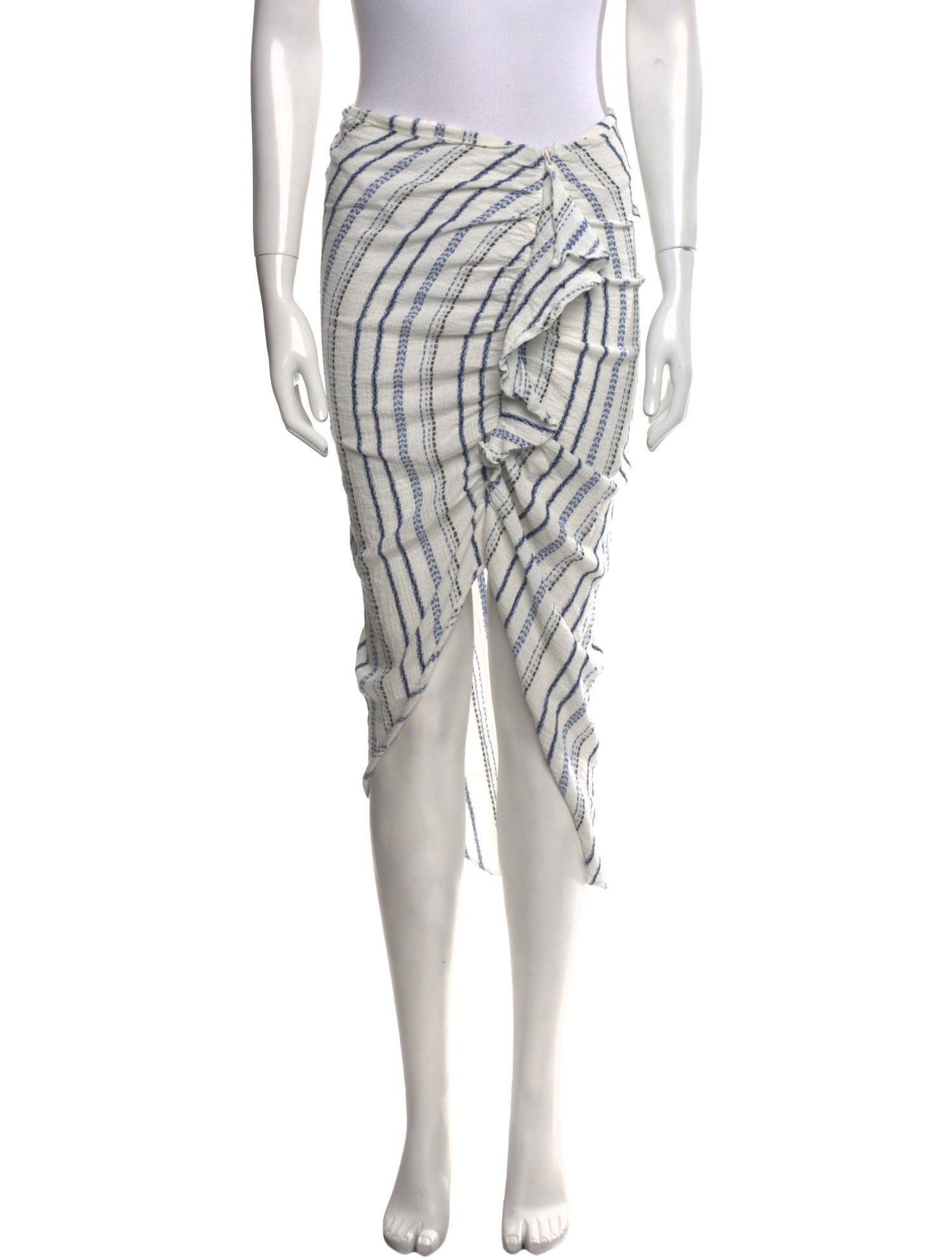 Veronica Beard Plaid Print Midi Length Skirt