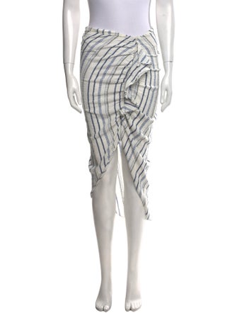 Veronica Beard Plaid Print Midi Length Skirt