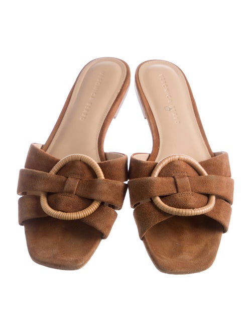 Veronica Beard Suede Cutout Accent Slides