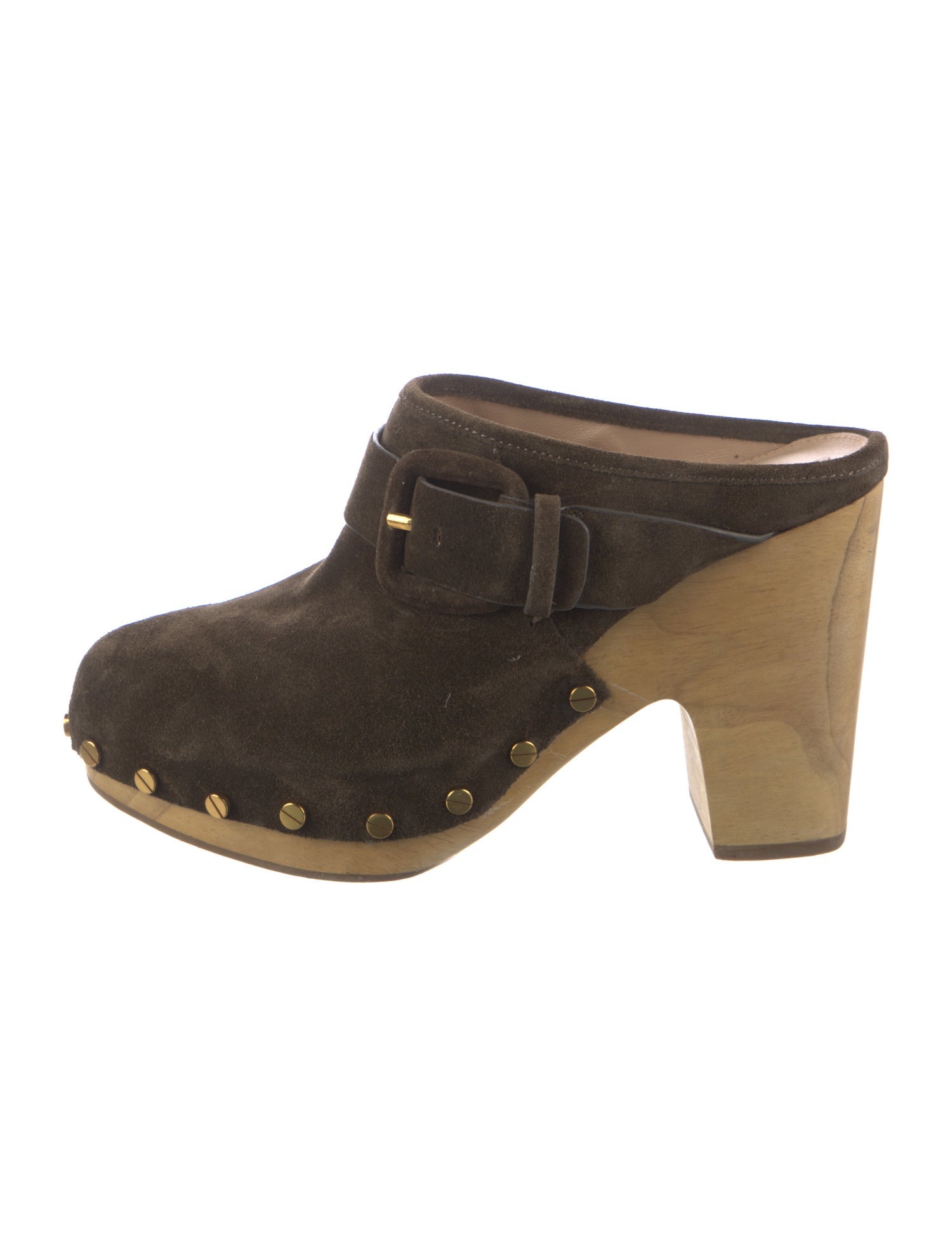 Veronica Beard Suede Studded Accents Mules