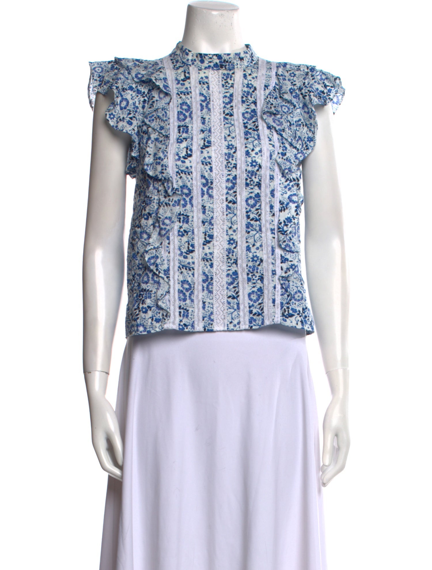 Veronica Beard Printed Bateau Neckline Blouse