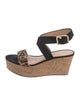 Veronica Beard Suede Animal Print Sandals