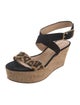 Veronica Beard Suede Animal Print Sandals