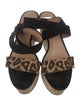 Veronica Beard Suede Animal Print Sandals
