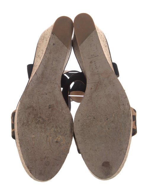 Veronica Beard Suede Animal Print Sandals