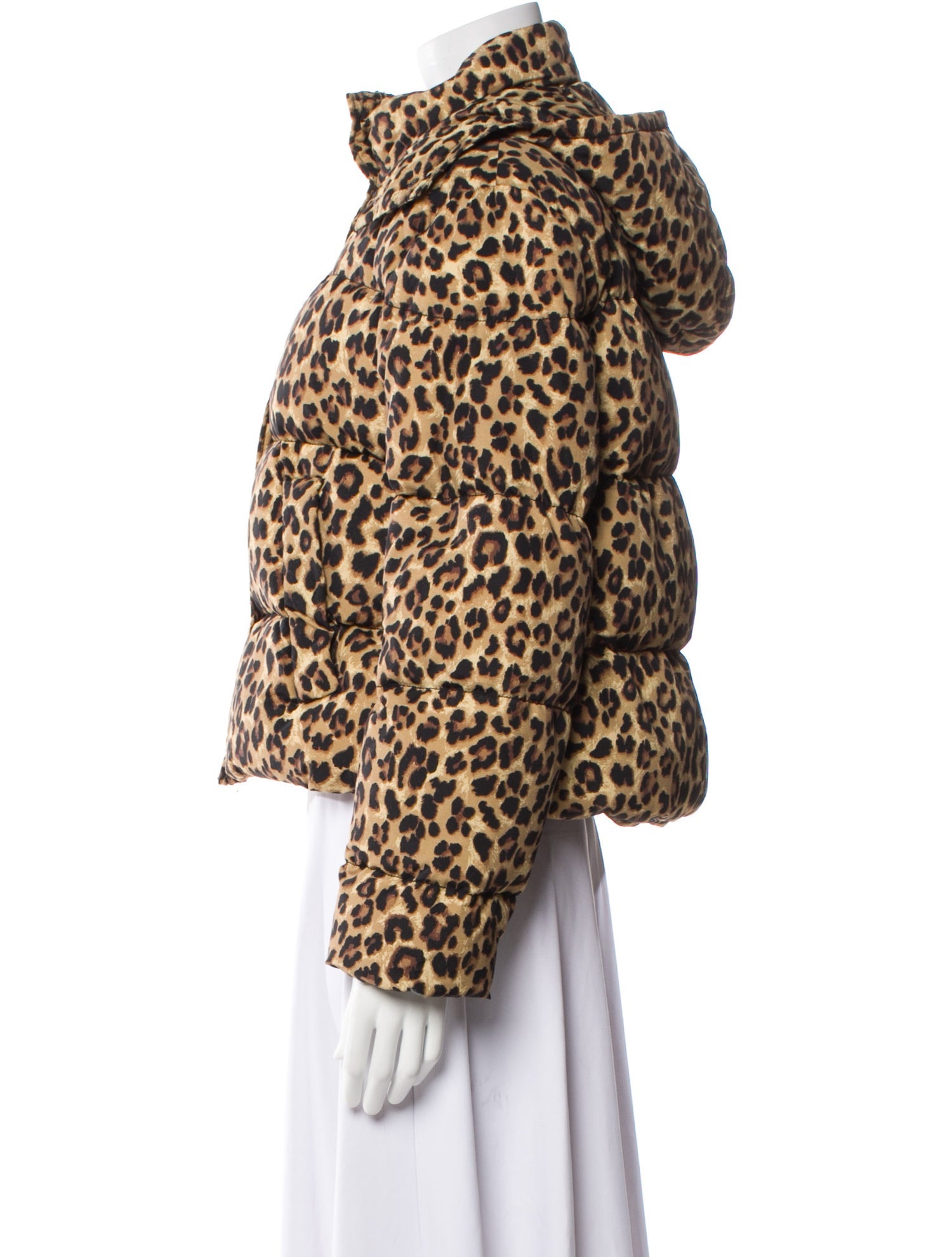 Veronica Beard Nylon Animal Print Faux Fur Jacket