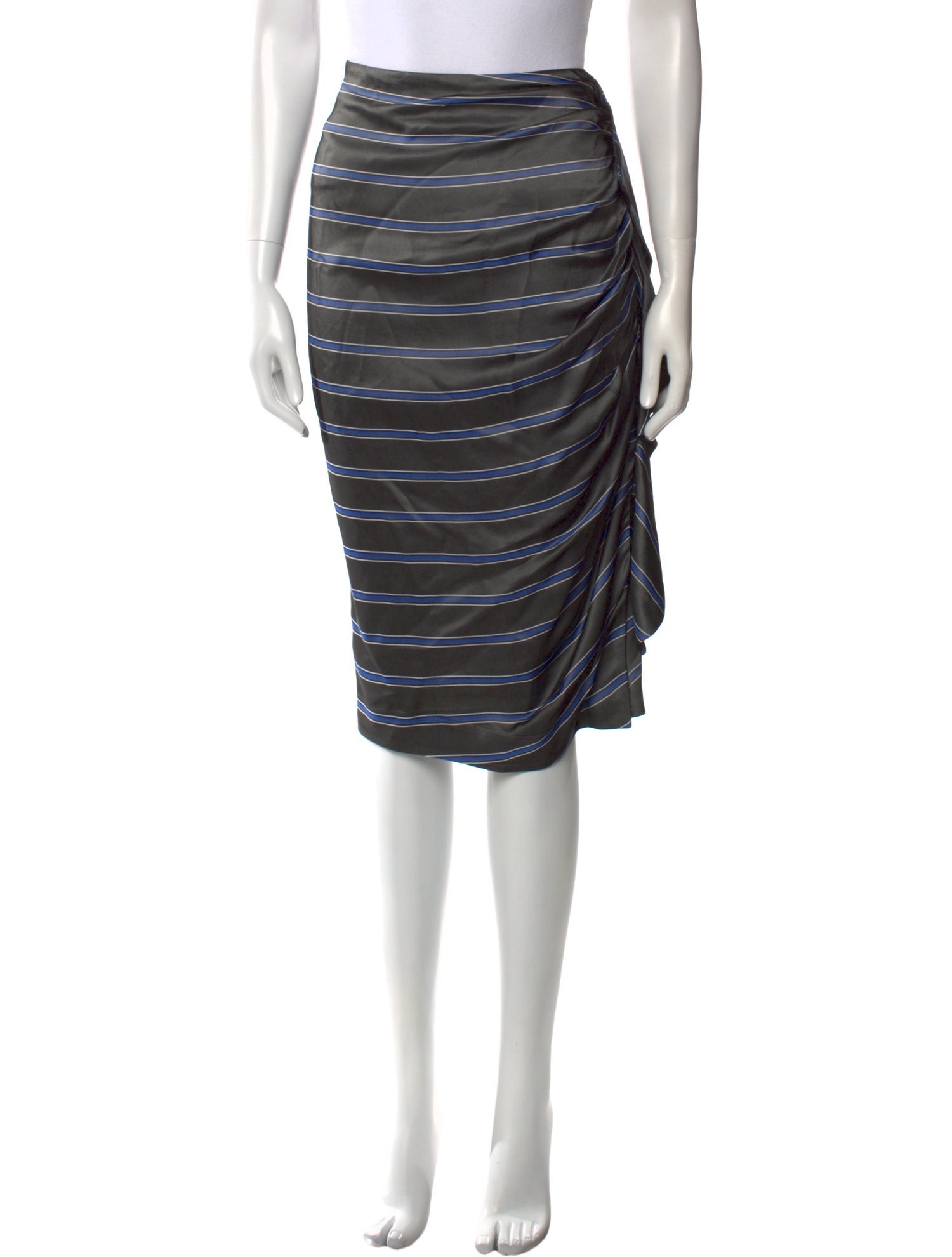 Veronica Beard Striped Knee-Length Skirt