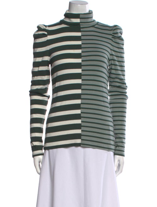 Veronica Beard Striped Turtleneck Top