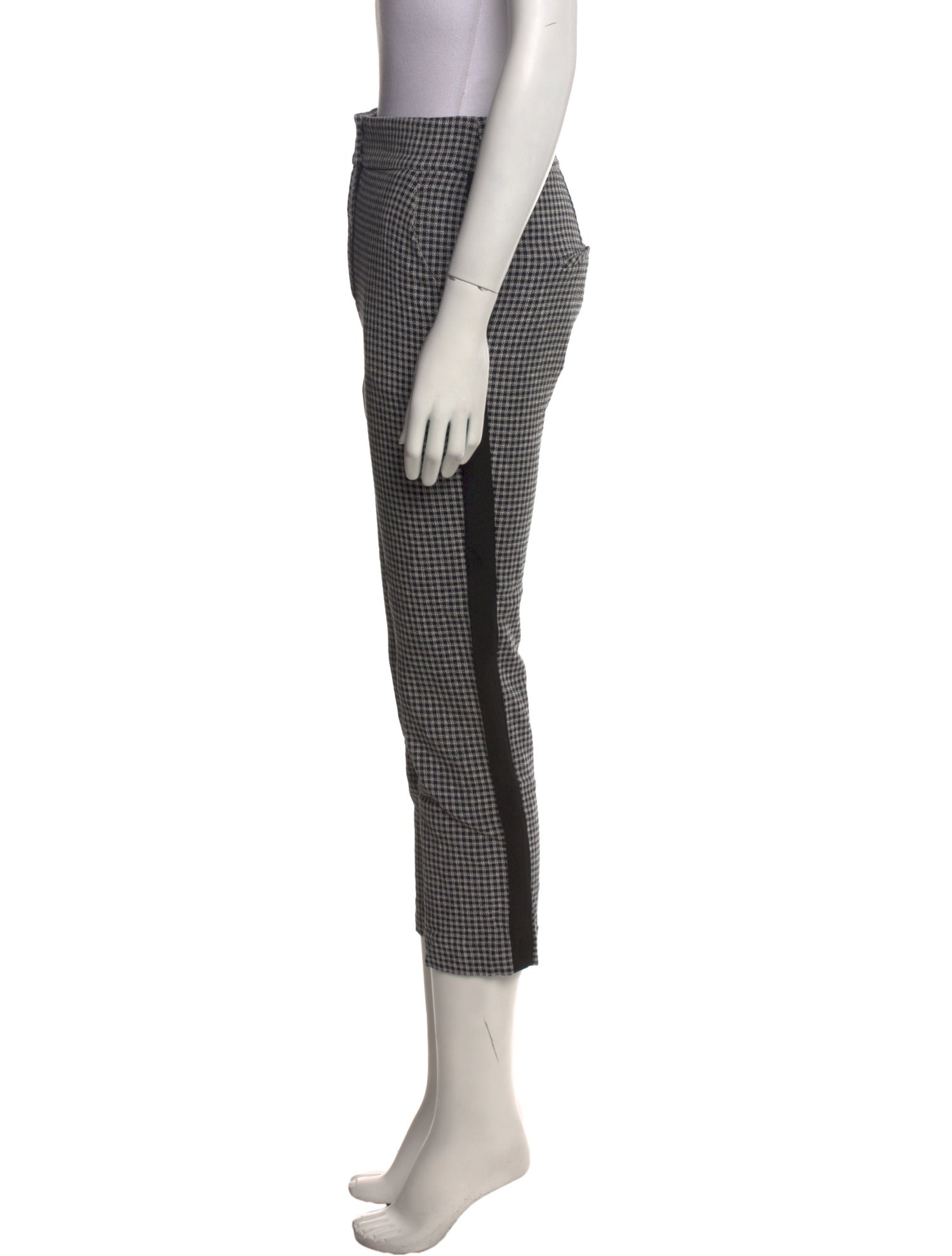 Veronica Beard Plaid Print Skinny Leg Pants