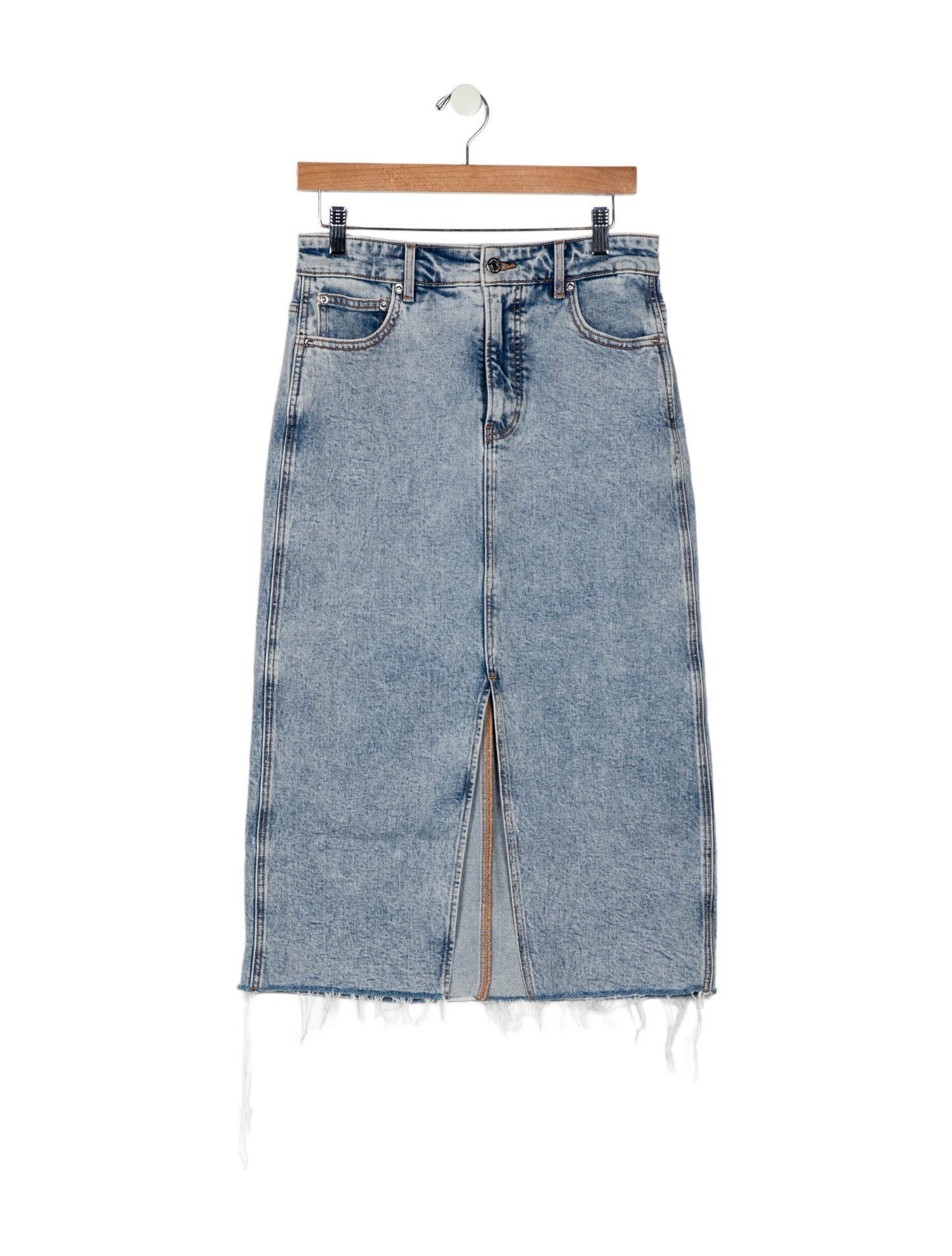 Veronica Beard Distressed Accents Midi Length Skirt