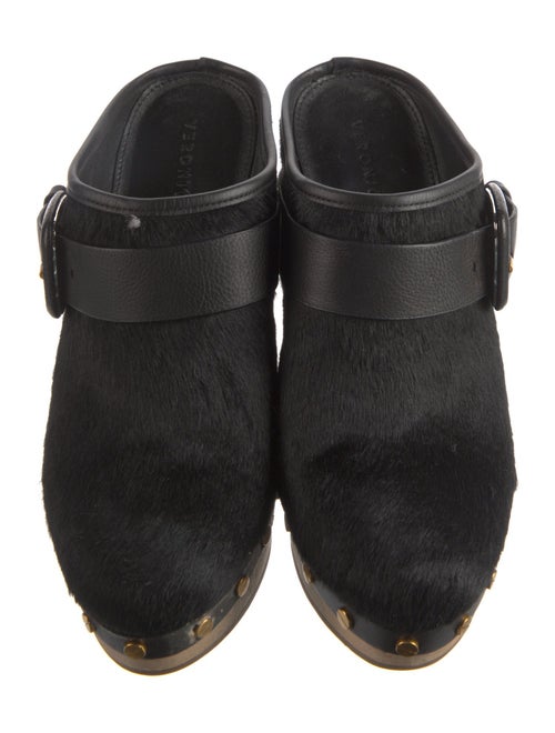 Veronica Beard Ponyhair Studded Accents Mules