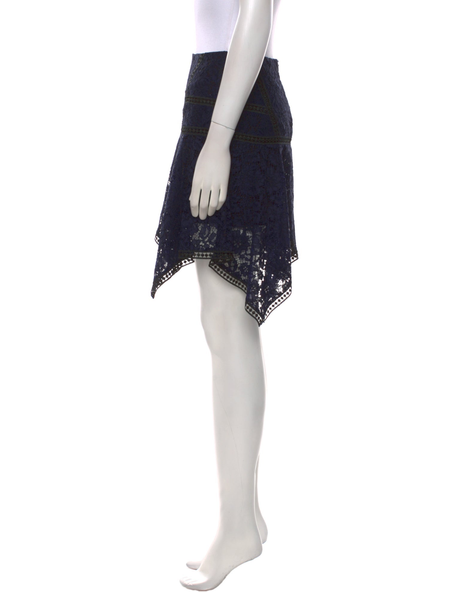 Veronica Beard Lace Trim Embellishment Knee-Length Skirt