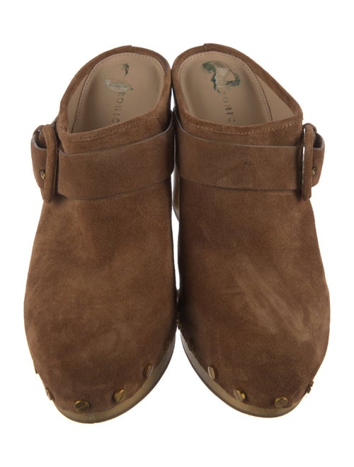 Veronica Beard Suede Studded Accents Mules