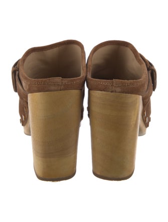 Veronica Beard Suede Studded Accents Mules