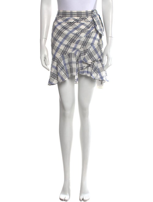 Veronica Beard Plaid Print Mini Skirt