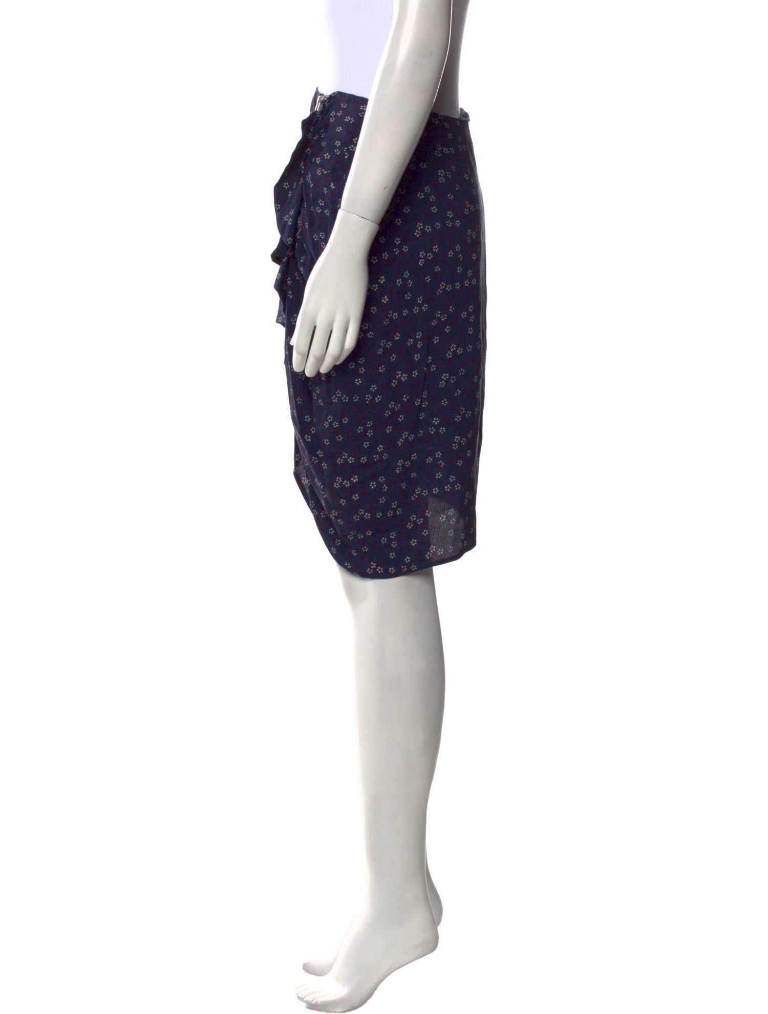 Veronica Beard Floral Print Knee-Length Skirt