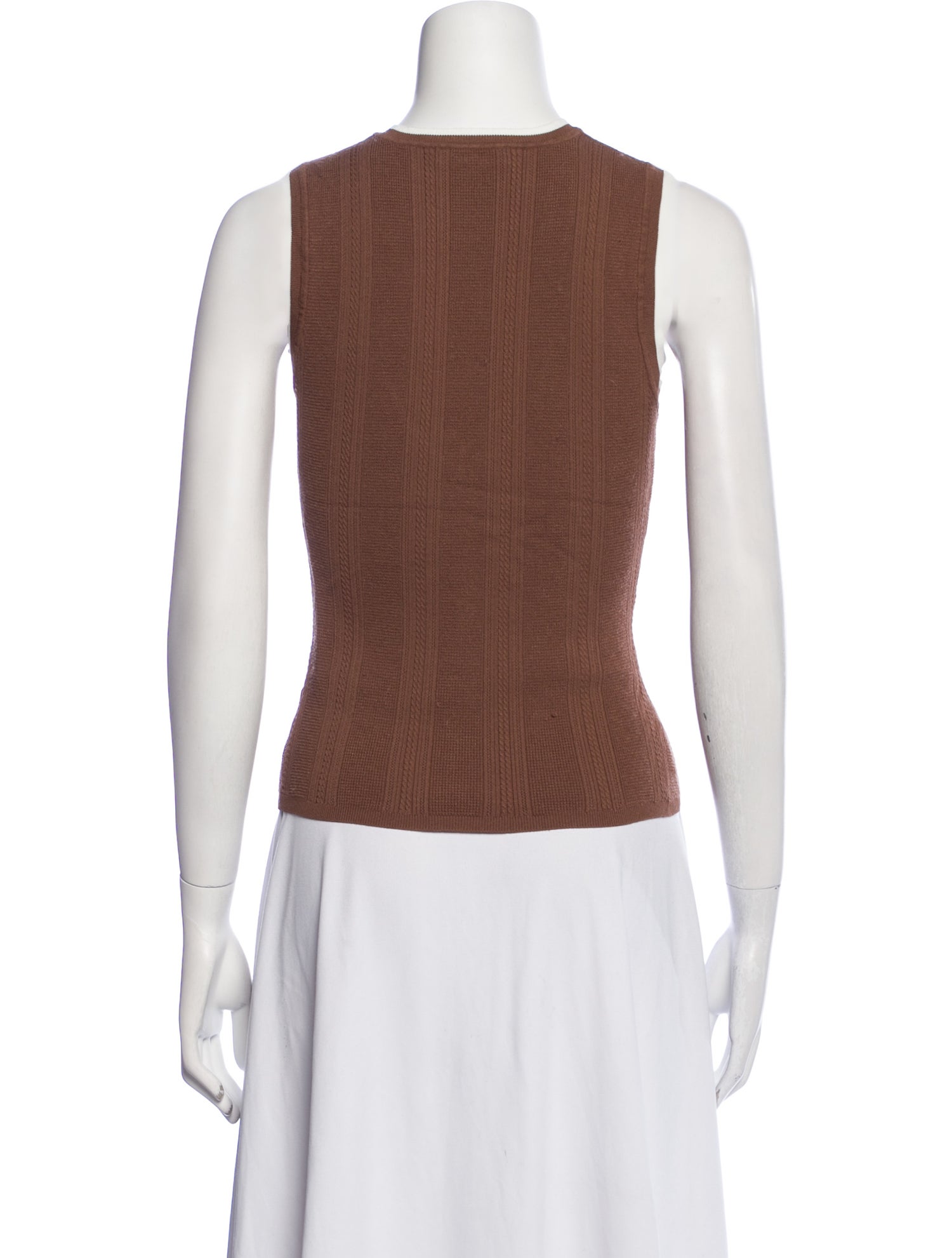 Veronica Beard Scoop Neck Sleeveless Top