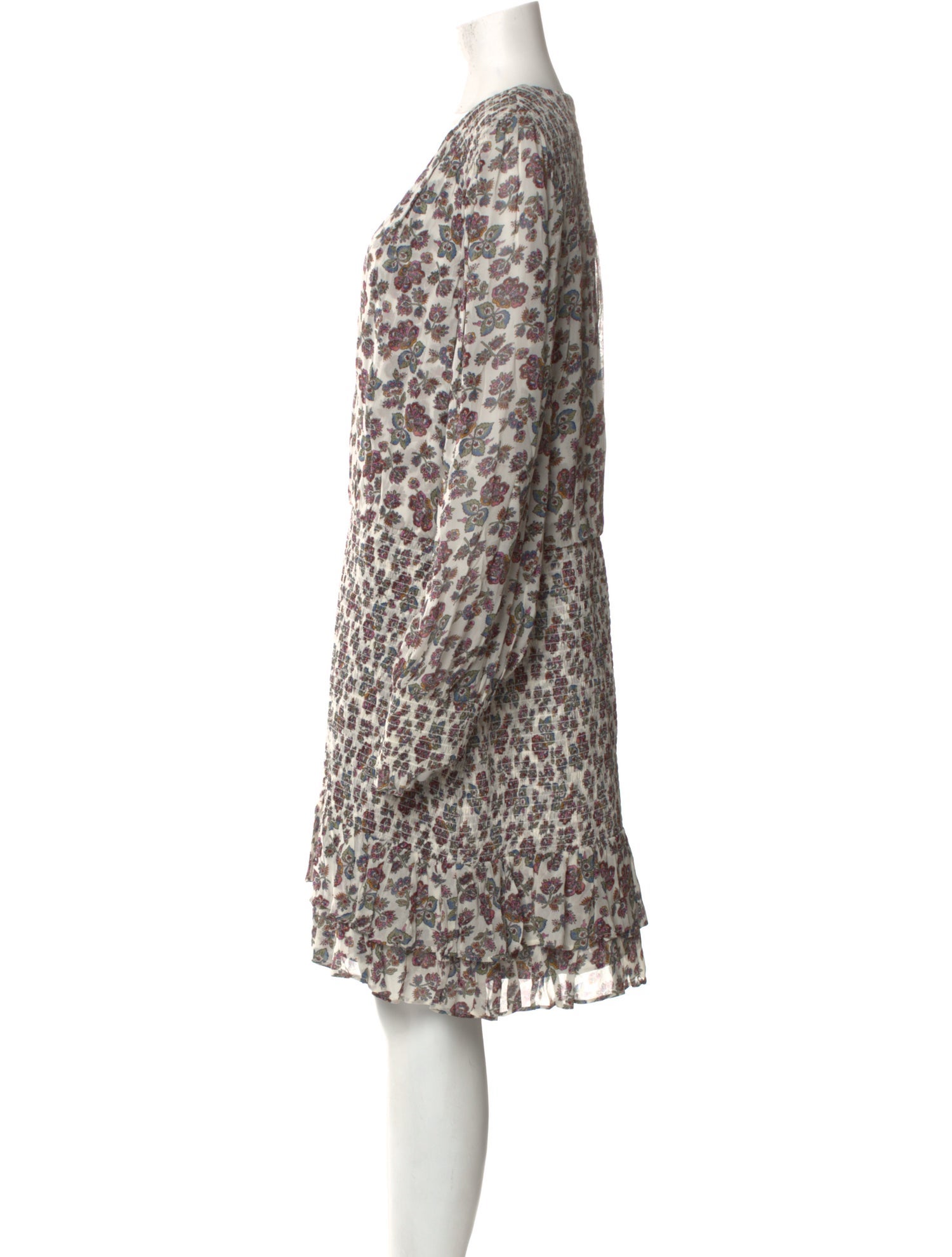 Veronica Beard Floral Print Knee-Length Dress