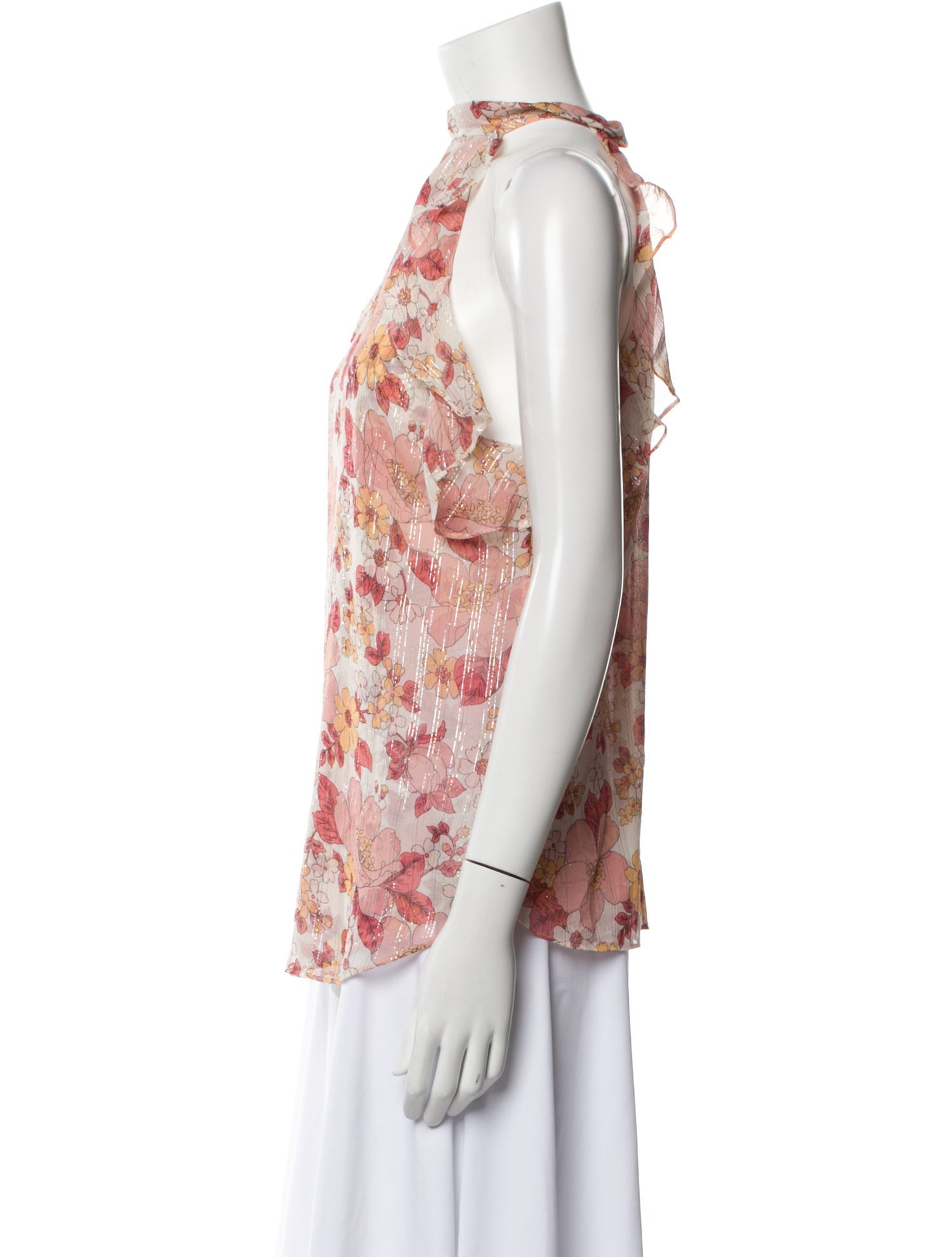 Veronica Beard Silk Floral Print Blouse