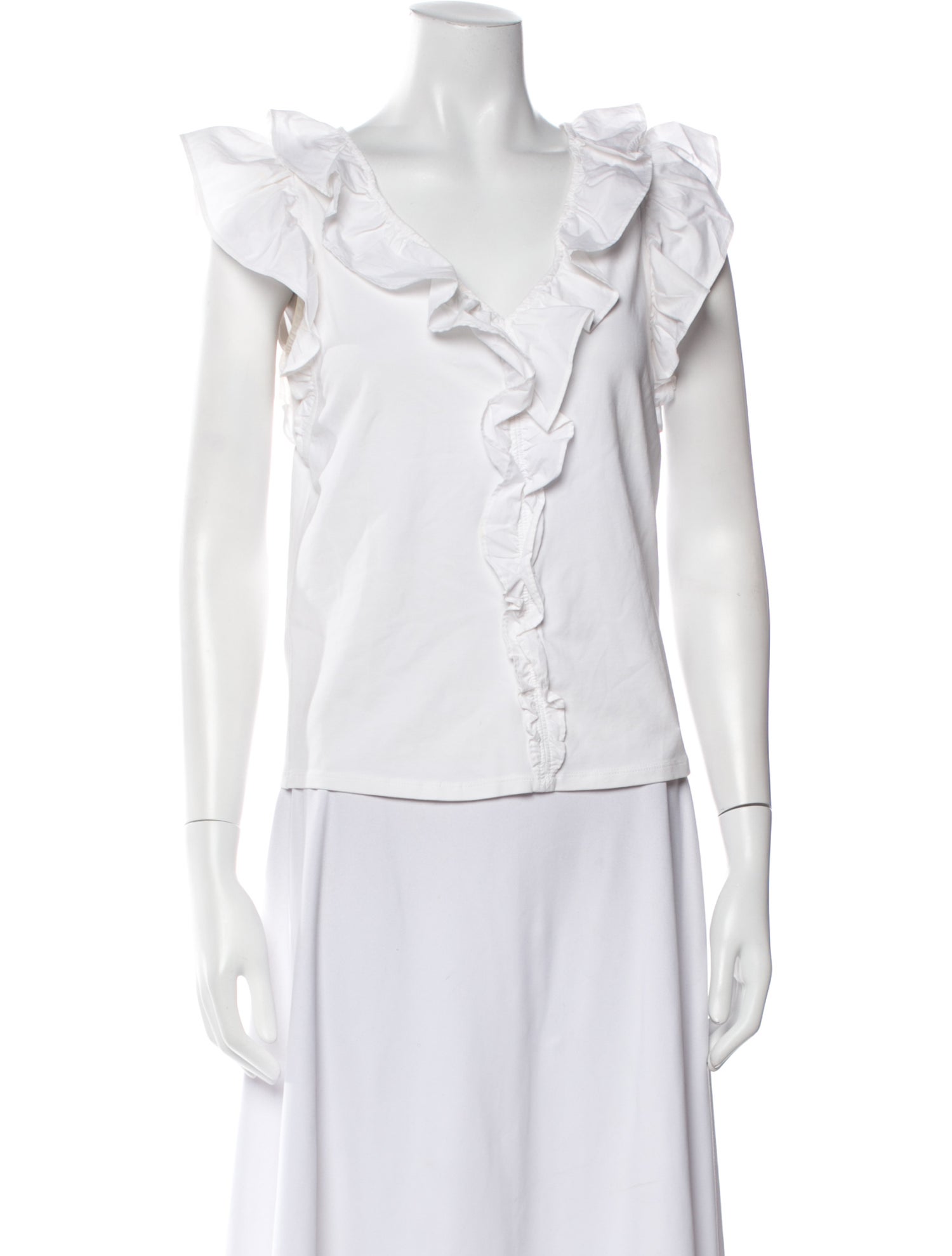 Veronica Beard V-Neck Sleeveless Top