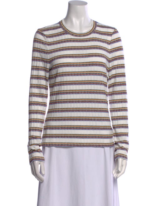 Veronica Beard Striped Scoop Neck Sweater
