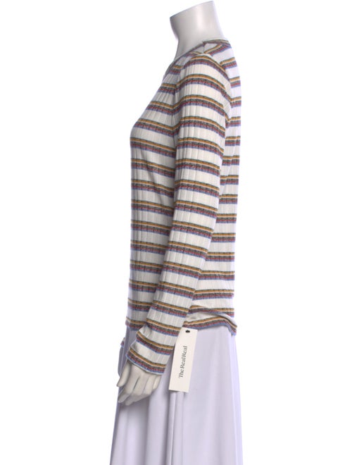 Veronica Beard Striped Scoop Neck Sweater