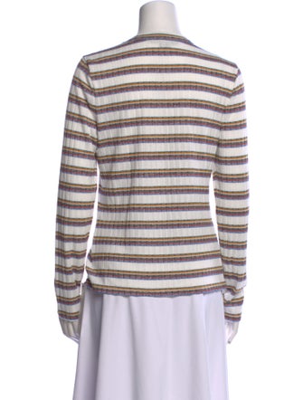 Veronica Beard Striped Scoop Neck Sweater