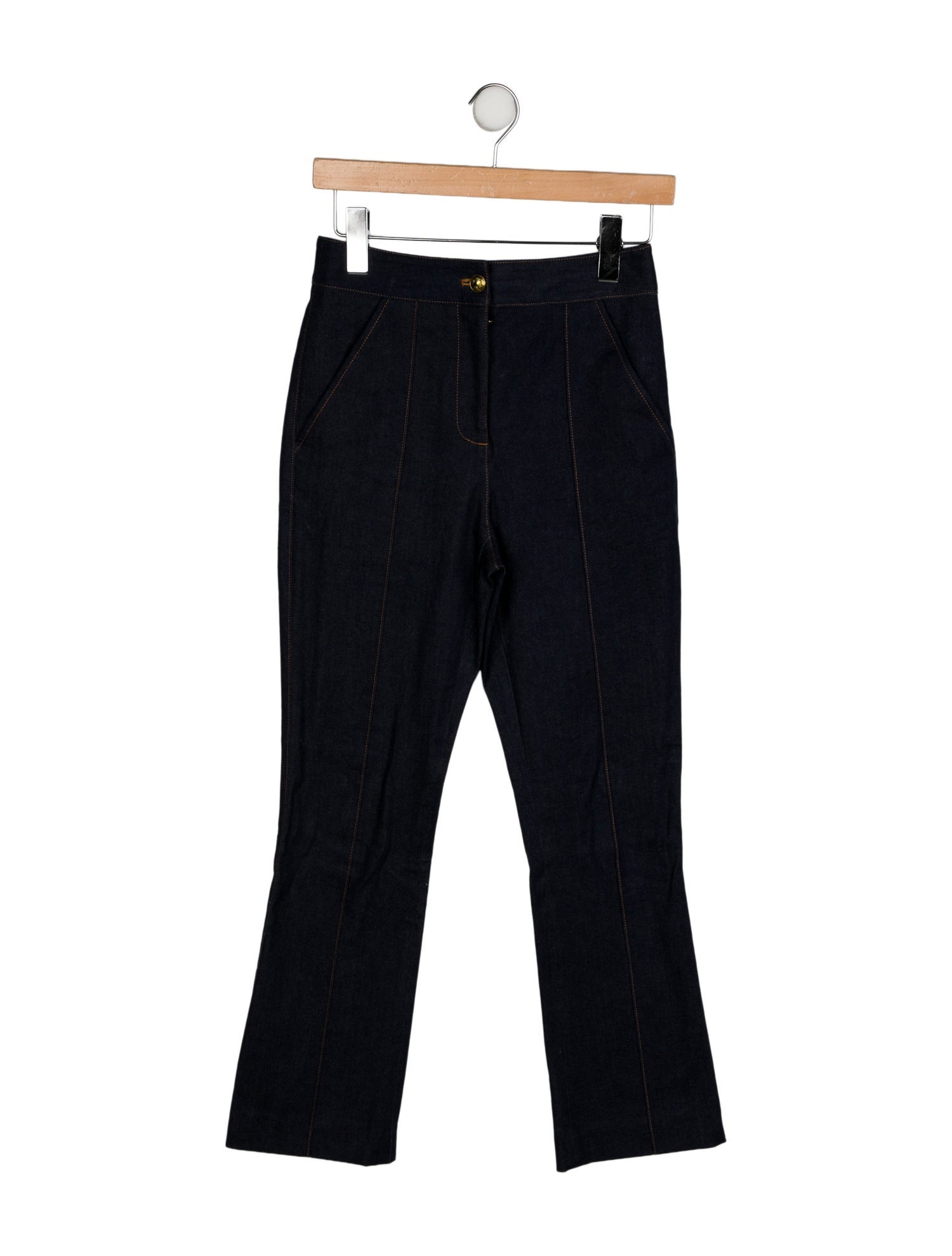 Veronica Beard Mid-Rise Straight Leg Jeans