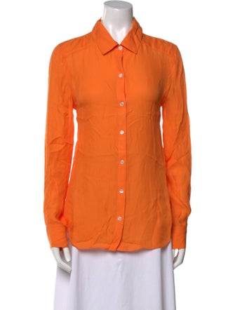 Veronica Beard Long Sleeve Button-Up Top