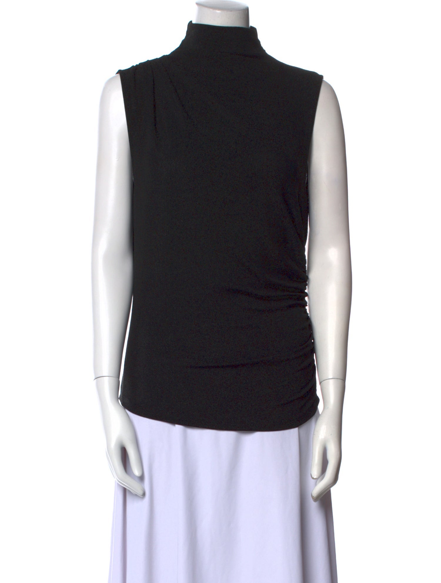 Veronica Beard Mock Neck Sleeveless Top