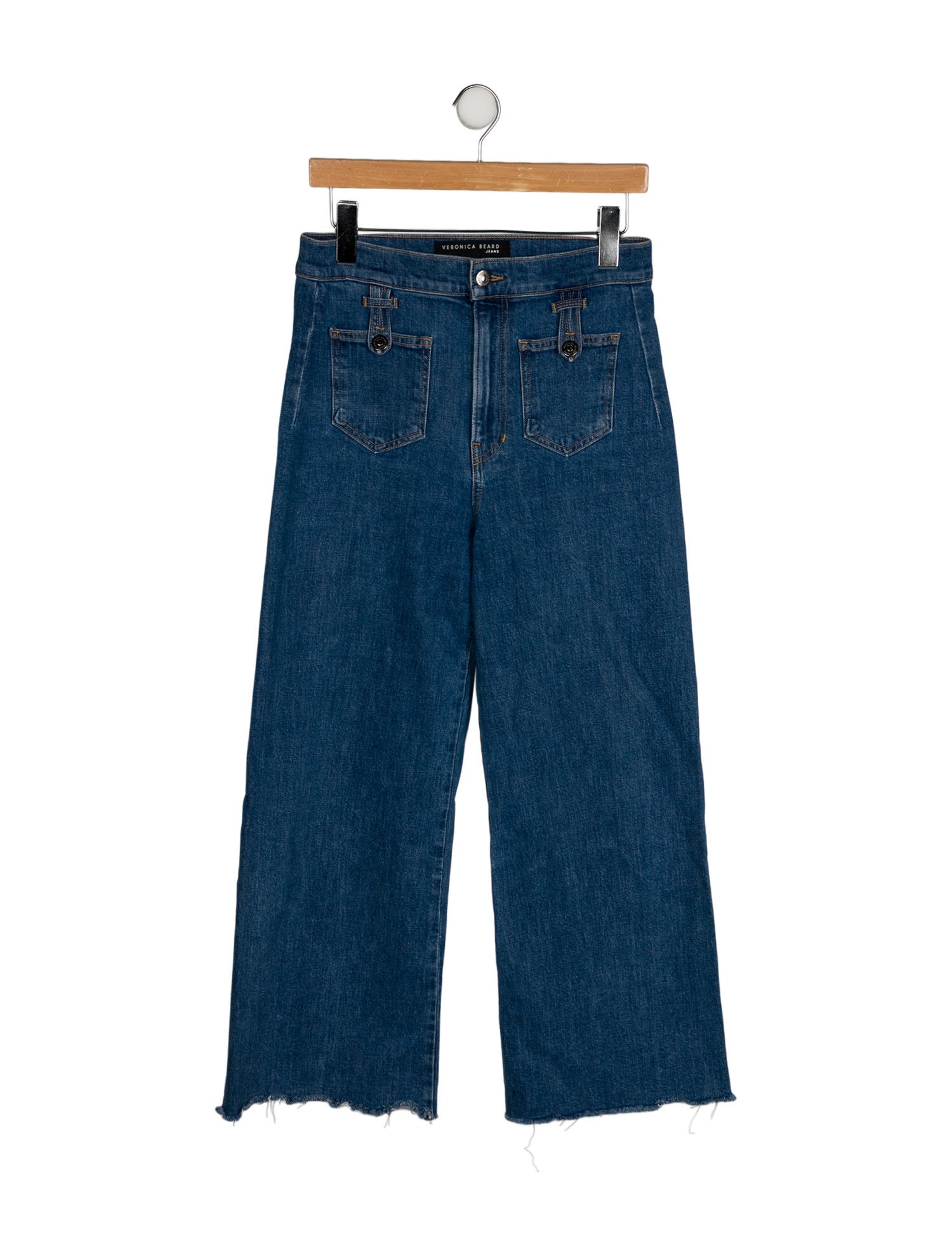 Veronica Beard High-Rise Wide Leg Jeans