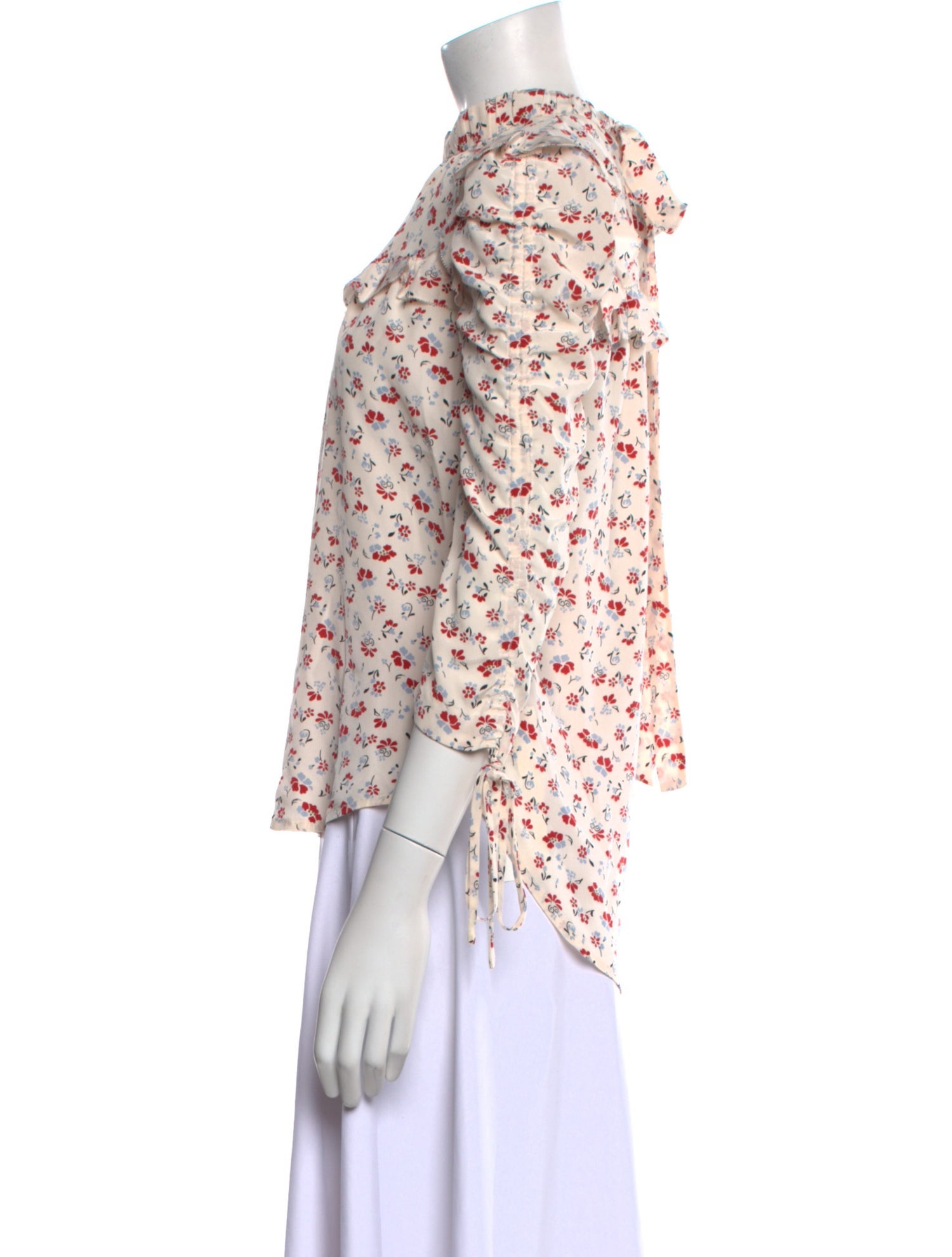 Veronica Beard Silk Floral Print Blouse