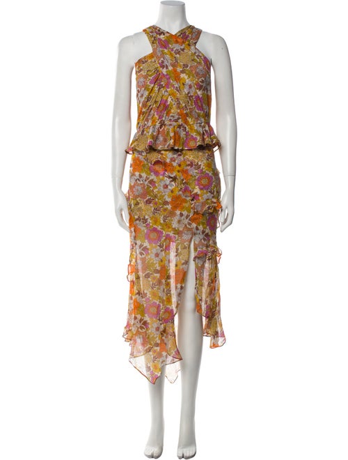 Veronica Beard Silk Printed Skirt Set
