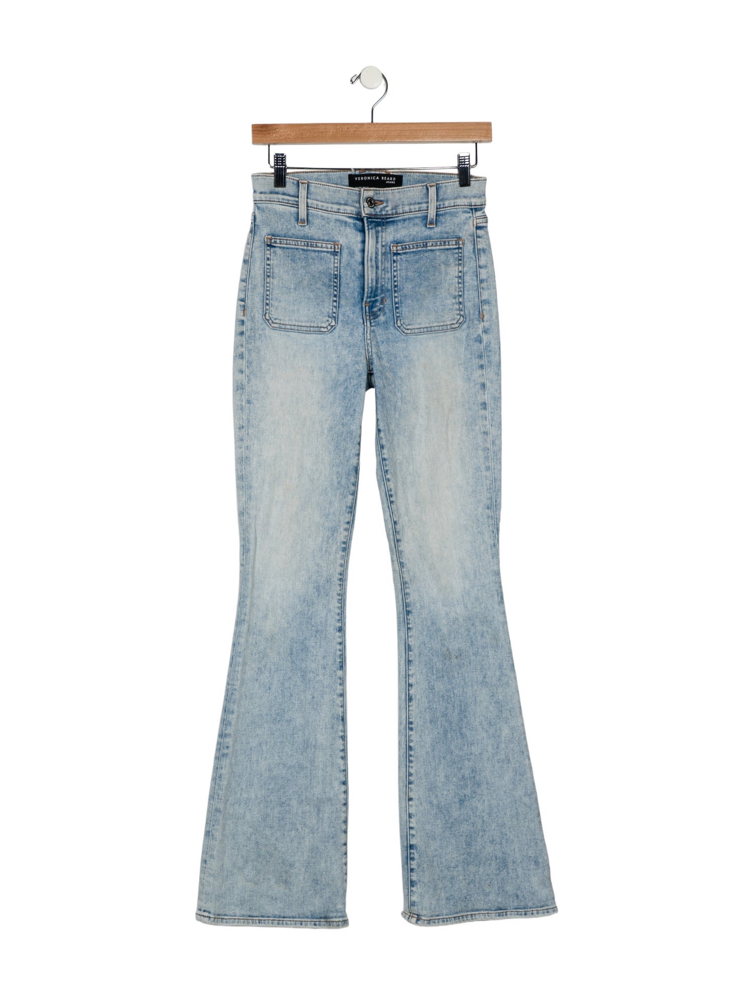 Veronica Beard Mid-Rise Wide Leg Jeans
