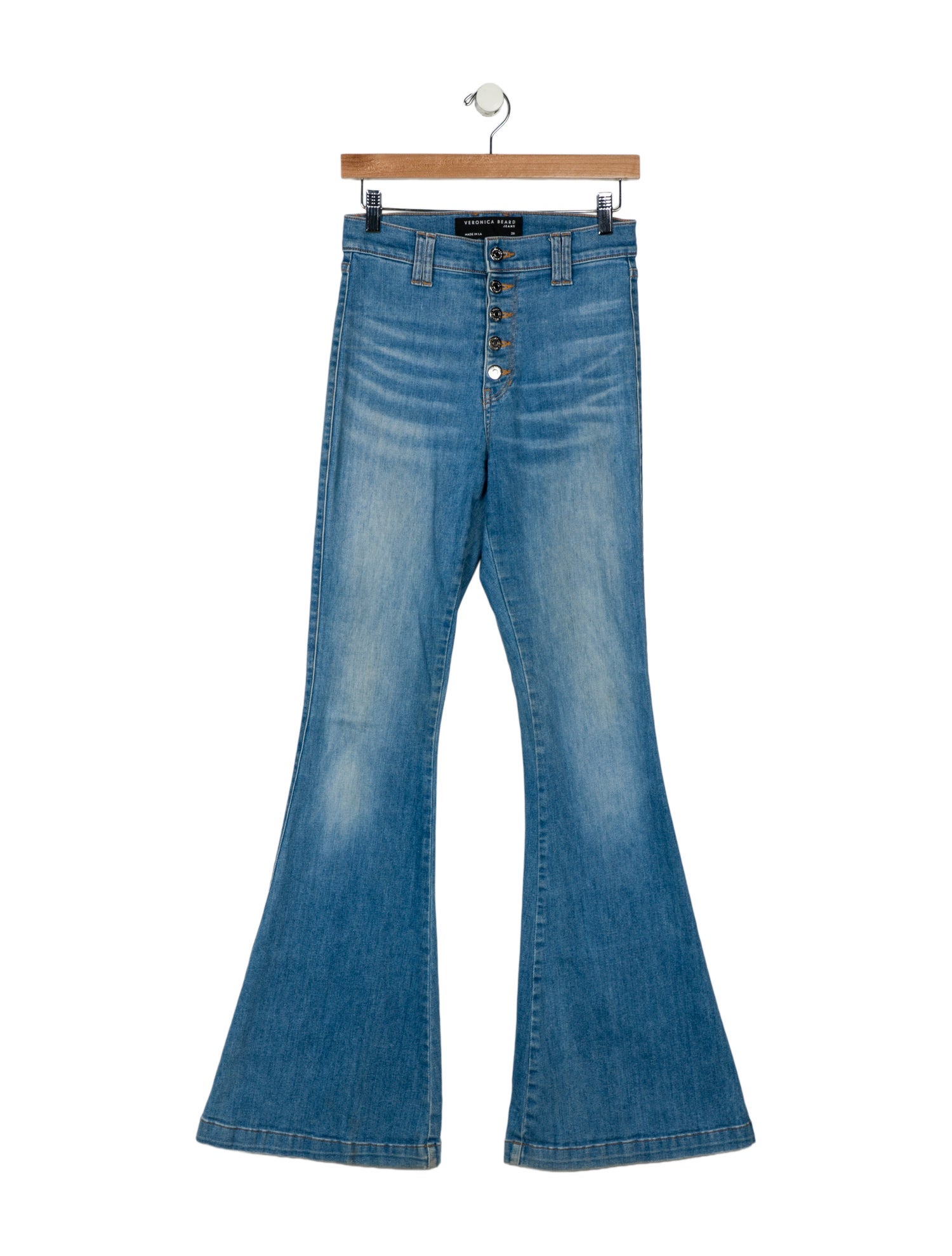 Veronica Beard High-Rise Wide Leg Jeans