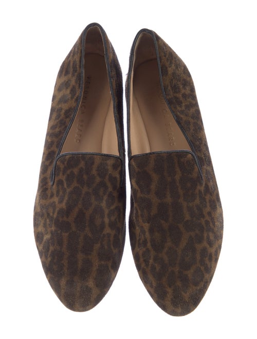 Veronica Beard Suede Animal Print Loafers