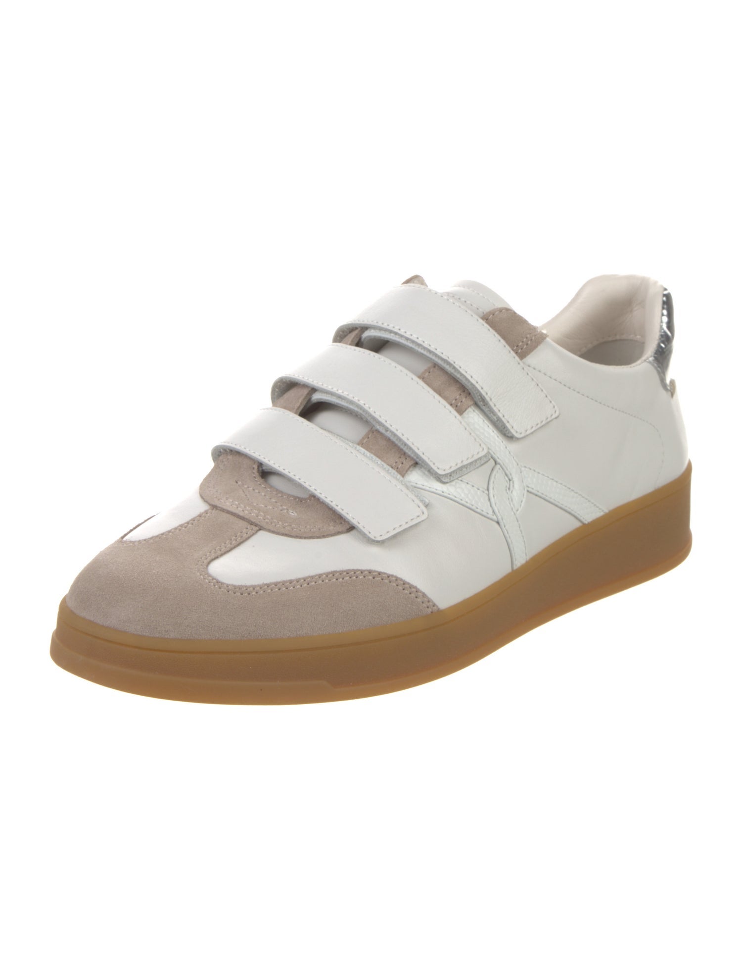 Veronica Beard Leather Colorblock Pattern Sneakers