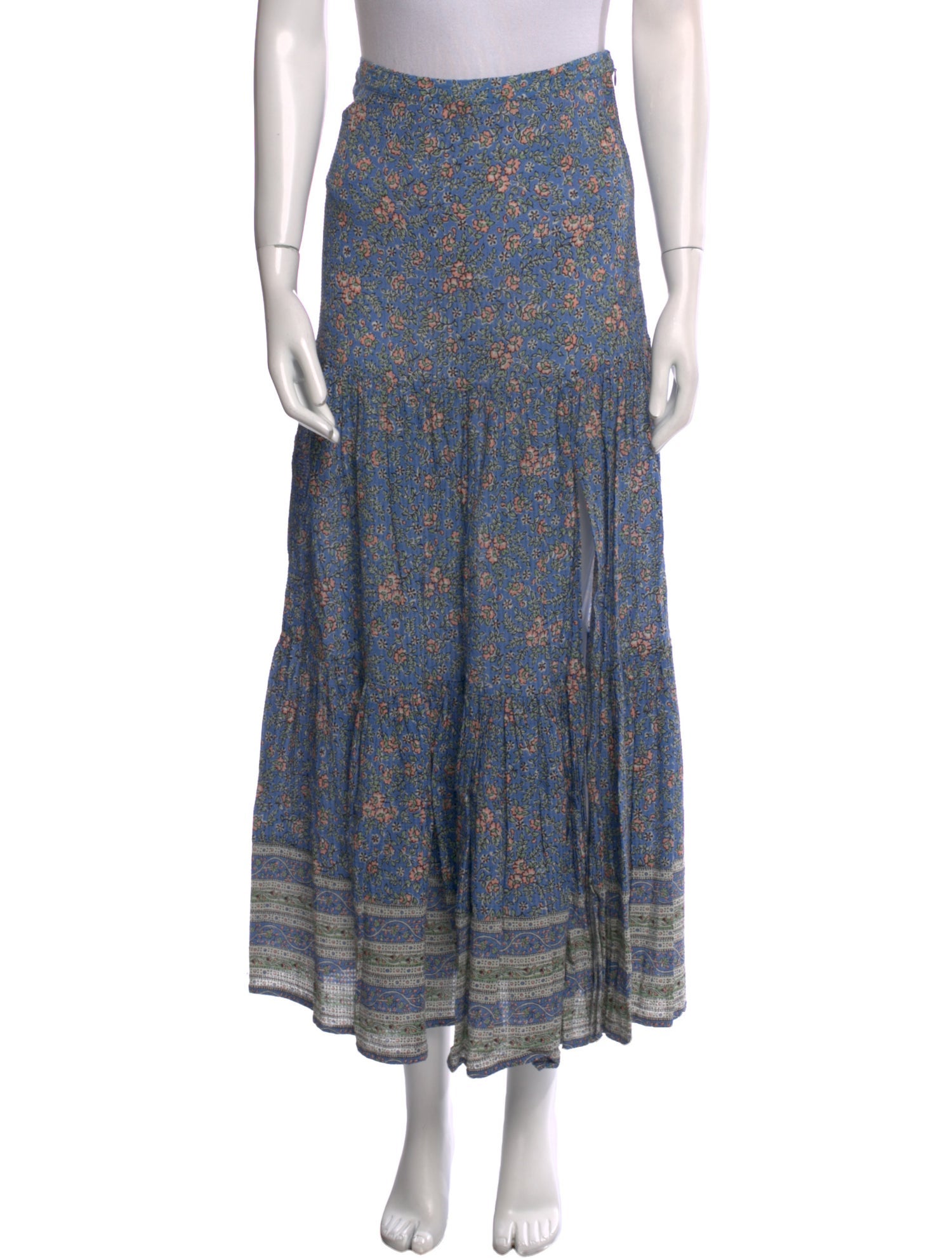 Veronica Beard Floral Print Midi Length Skirt