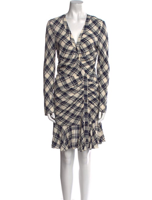 Veronica Beard Plaid Print Mini Dress